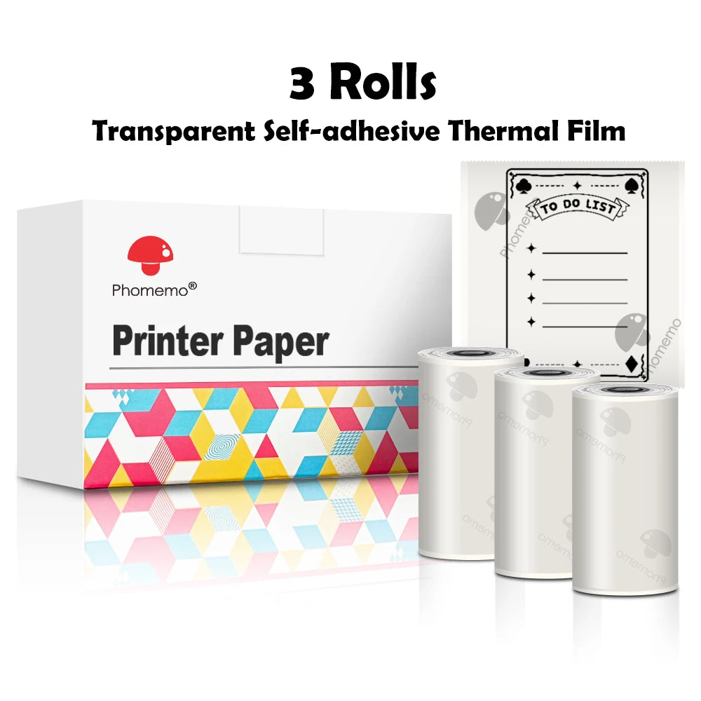 -Portable Mini Thermal Printer, T02 Pocket Label Printer, DIY Self-Adhesive Sticker Label Machine, Various Paper