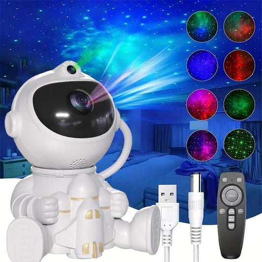  Astronaut Galaxy Projector with Timer and Remote, LED Nebula Night Light and Moon Lamp for Kids